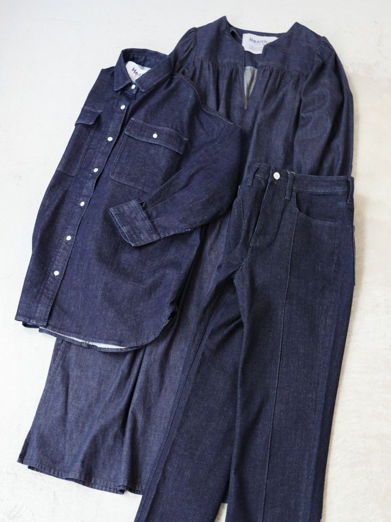 MIDIUMISOLID x Healthy DENIM ティアードワンピース Lychee｜ MARcourt ONLINE STORE -  マーコートオンラインストア