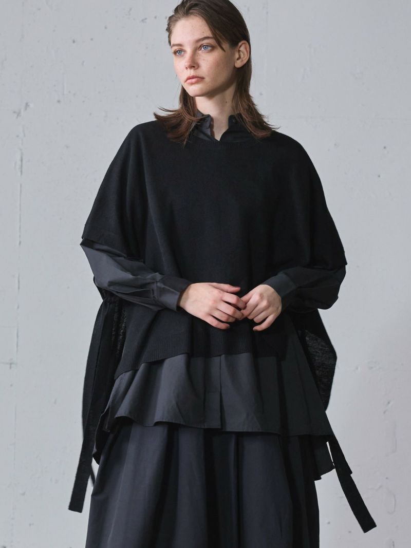 side ribbon poncho