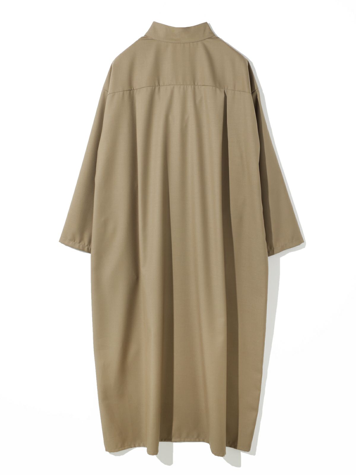 MIDIUMISOLID for Ladies ハイネックコクーンシャツワンピース 