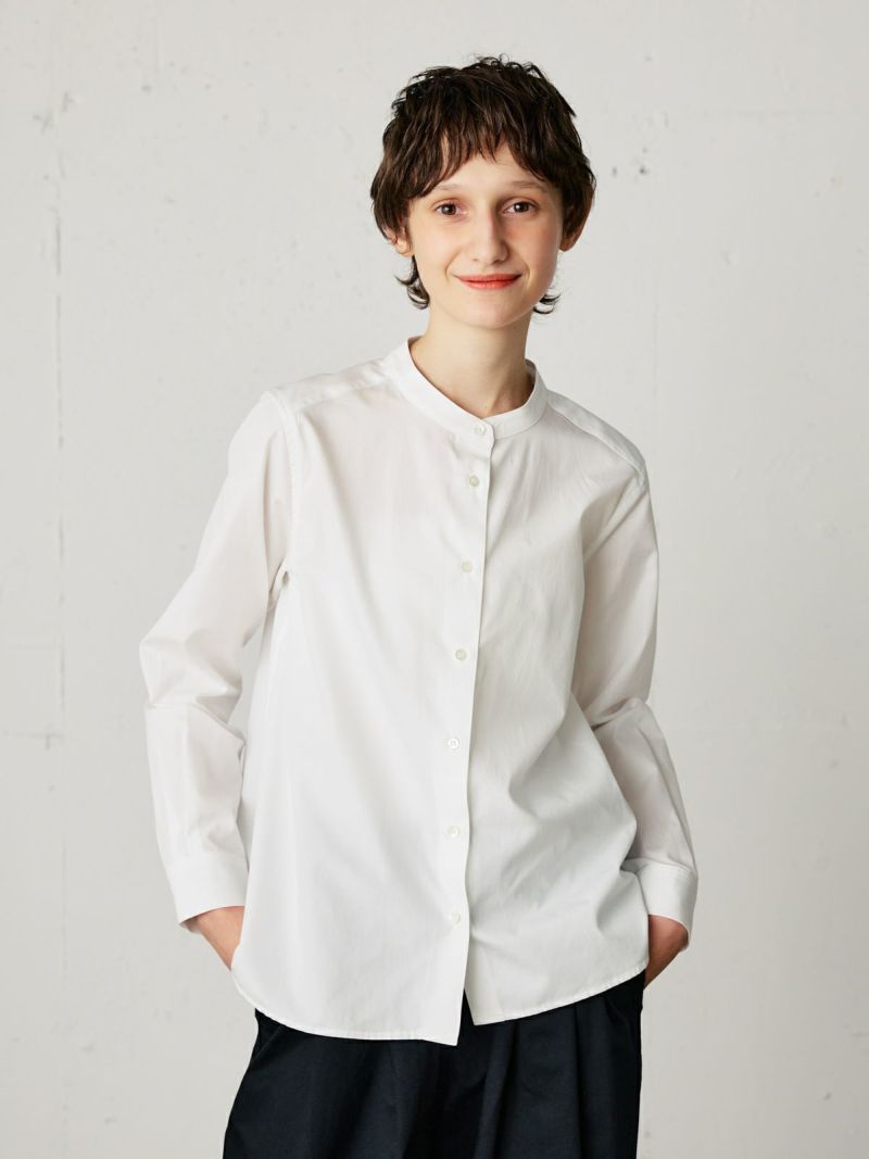 band collar basic shirt