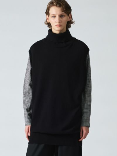 【3/10(月)12:00販売終了】mizuiro ind リブハイネックベスト