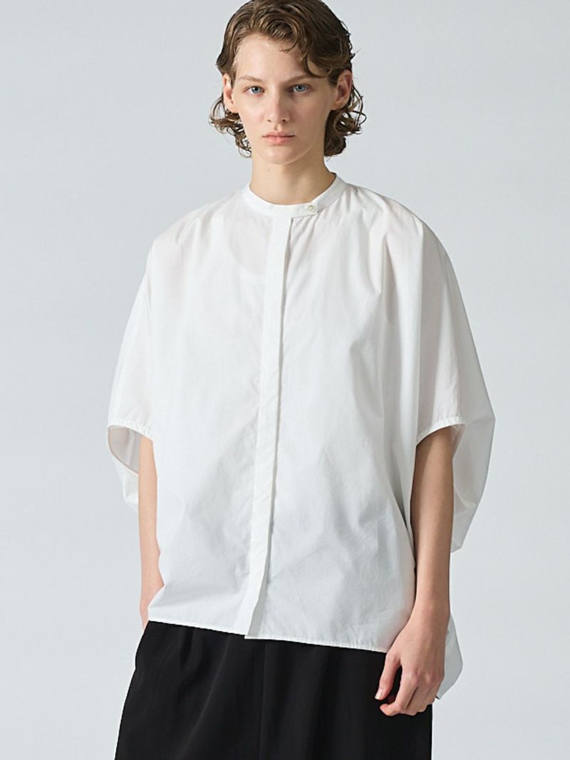 band collar cocoon shirt