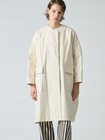mizuiro ind クルーネックワイドコート