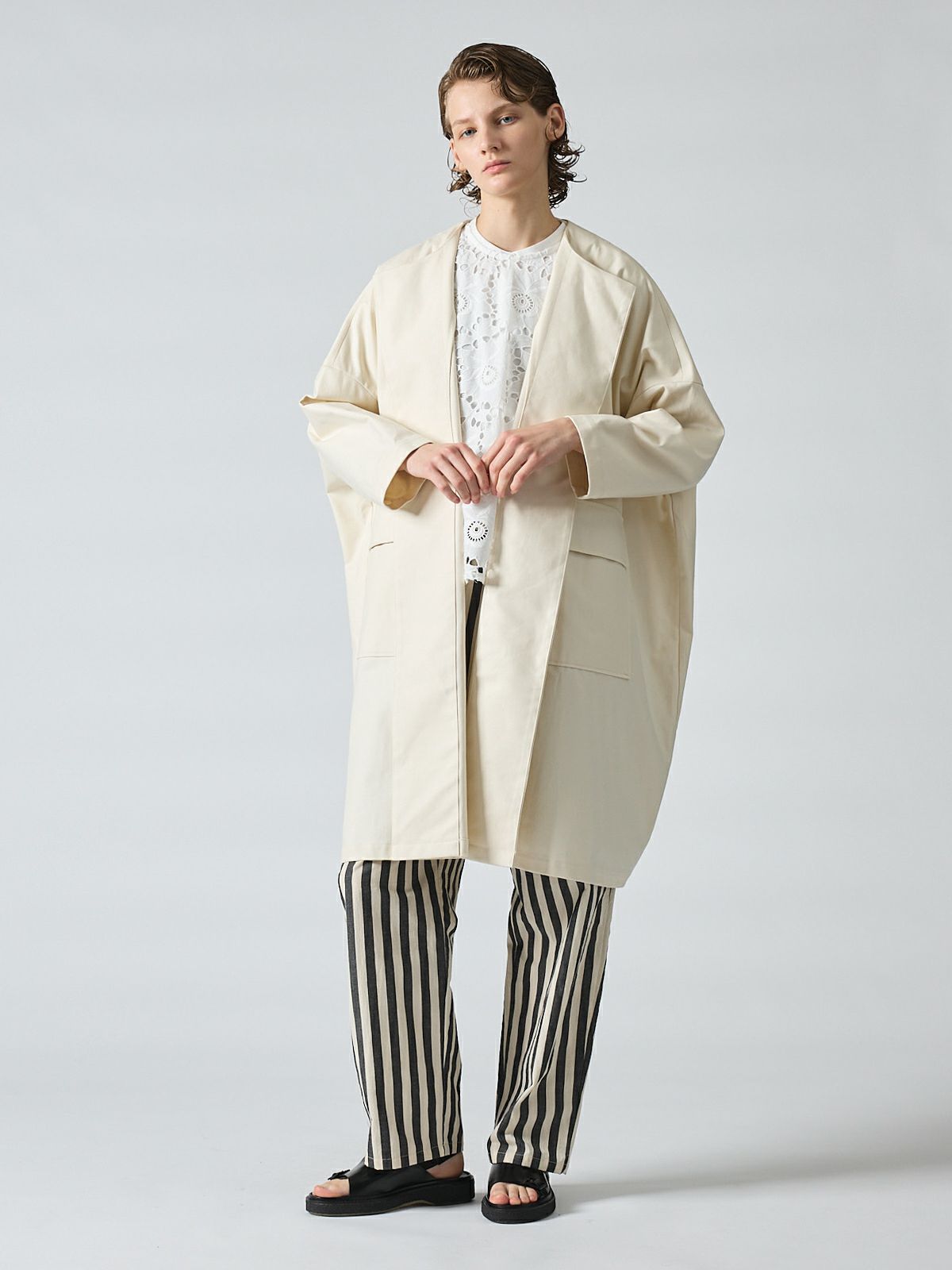 mizuiro ind クルーネックワイドコート｜ MARcourt ONLINE STORE 