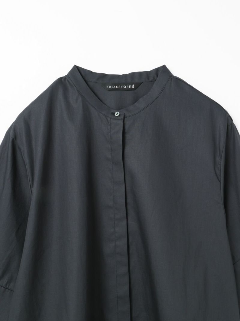 mizuiro ind スタンドカラーAラインシャツ｜ MARcourt ONLINE