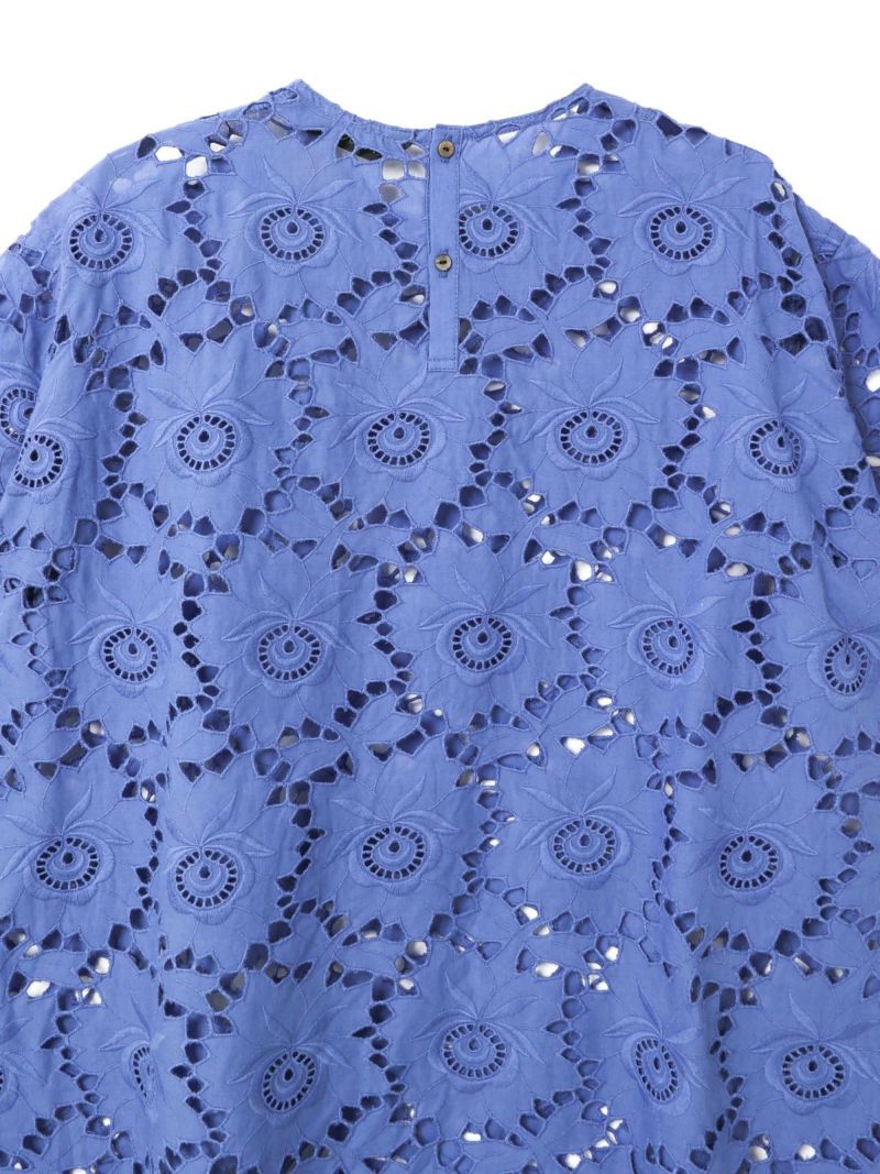 mizuiro ind ✨ミズイロインド レースクルーネックチュニックシャツ mizuiro ind レースクルーネックチュニックシャツ｜ MARcourt