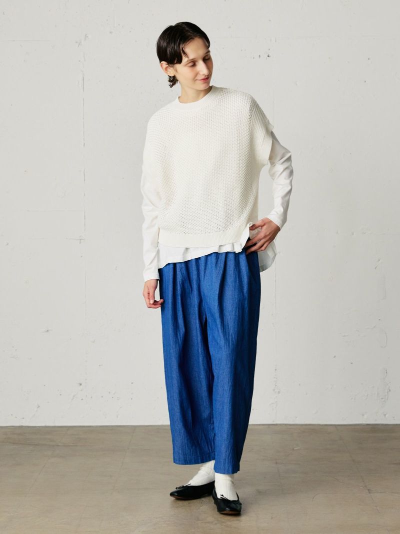 MidiUmi クルーネックメッシュ柄ベスト｜ MARcourt ONLINE STORE