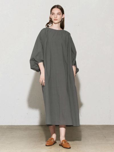 MIDIUMISOLID for Ladies パフスリーブワンピース