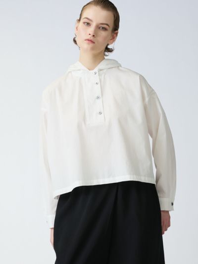 mizuiro ind フード付きショートプルオーバー