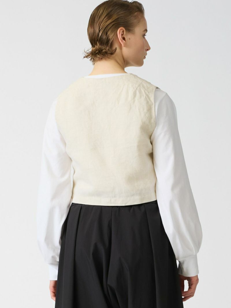 mizuiro ind リネンショートベスト｜ MARcourt ONLINE STORE