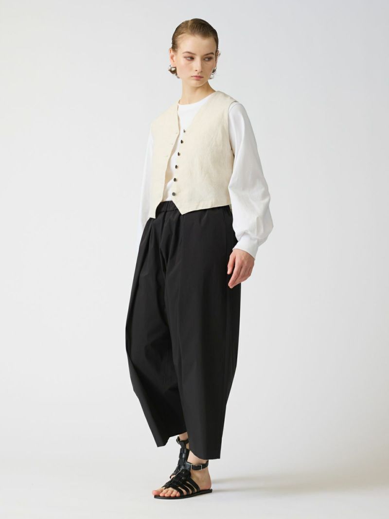mizuiro ind リネンショートベスト｜ MARcourt ONLINE STORE