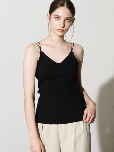 MIDIUMISOLID for Ladies パッドブラキャミソール