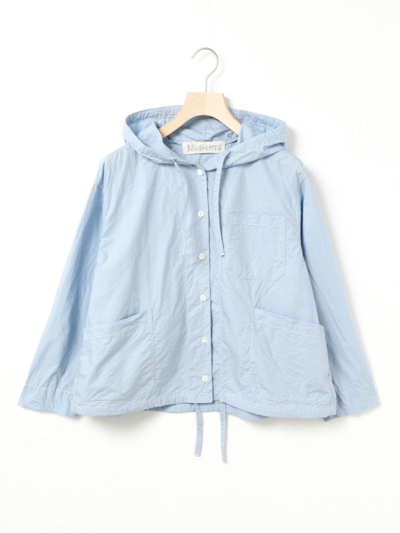 MidiUmi／フード付きショートシャツ（ブラック） MidiUmi｜hooded short shirt フード付きショート 長袖シャツ 1