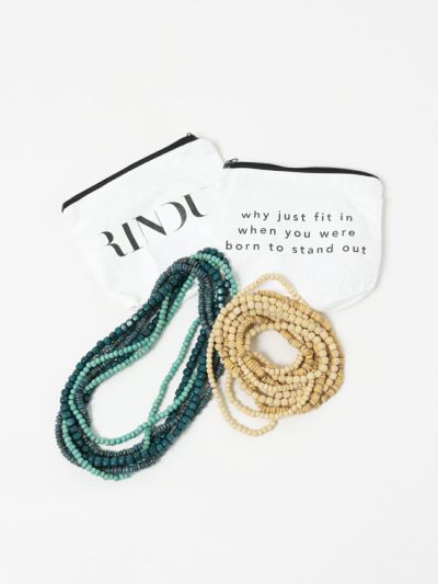 RINDU BILI NECKLACE 3連ビーズネックレス