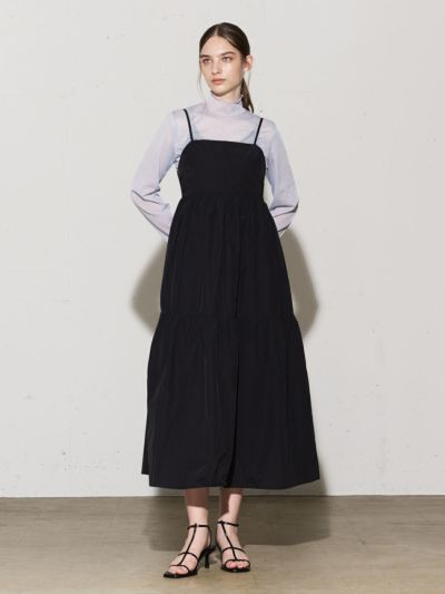 MIDIUMISOLID for Ladies C/NY ティアードキャミソールワンピース