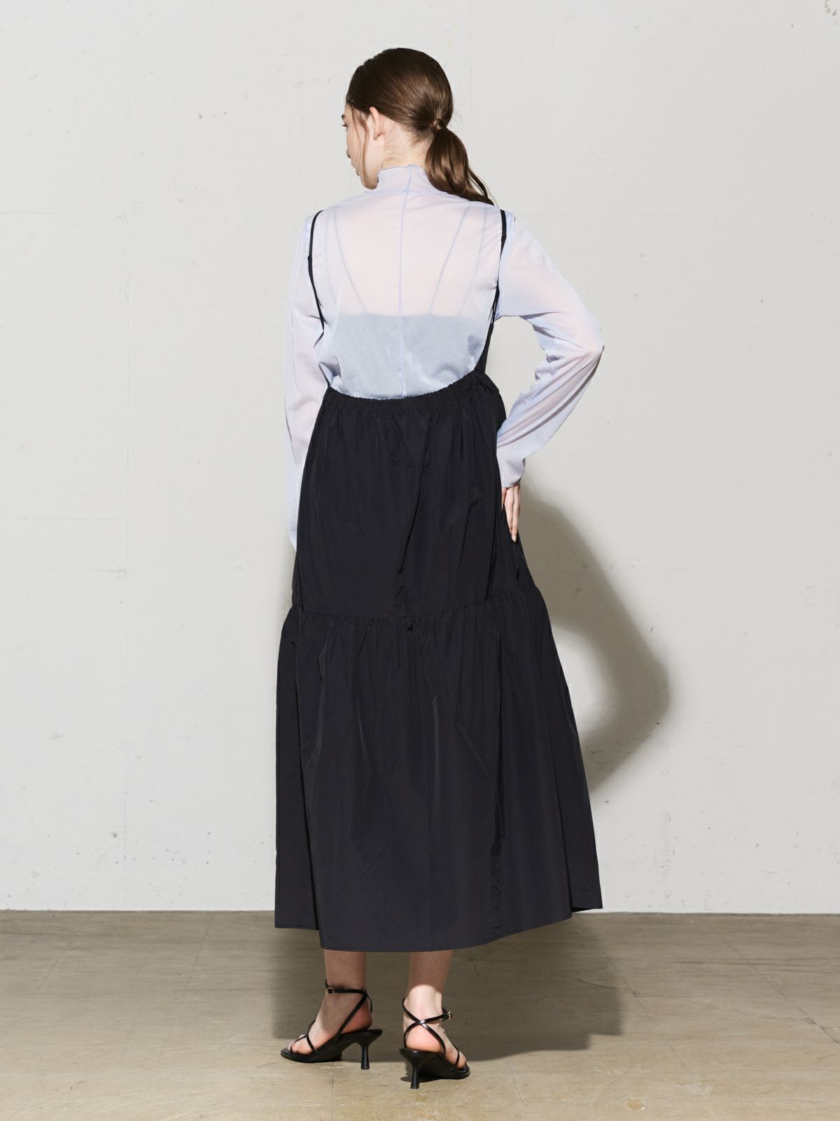 MIDIUMISOLID for Ladies C/NY ティアードキャミソールワンピース 