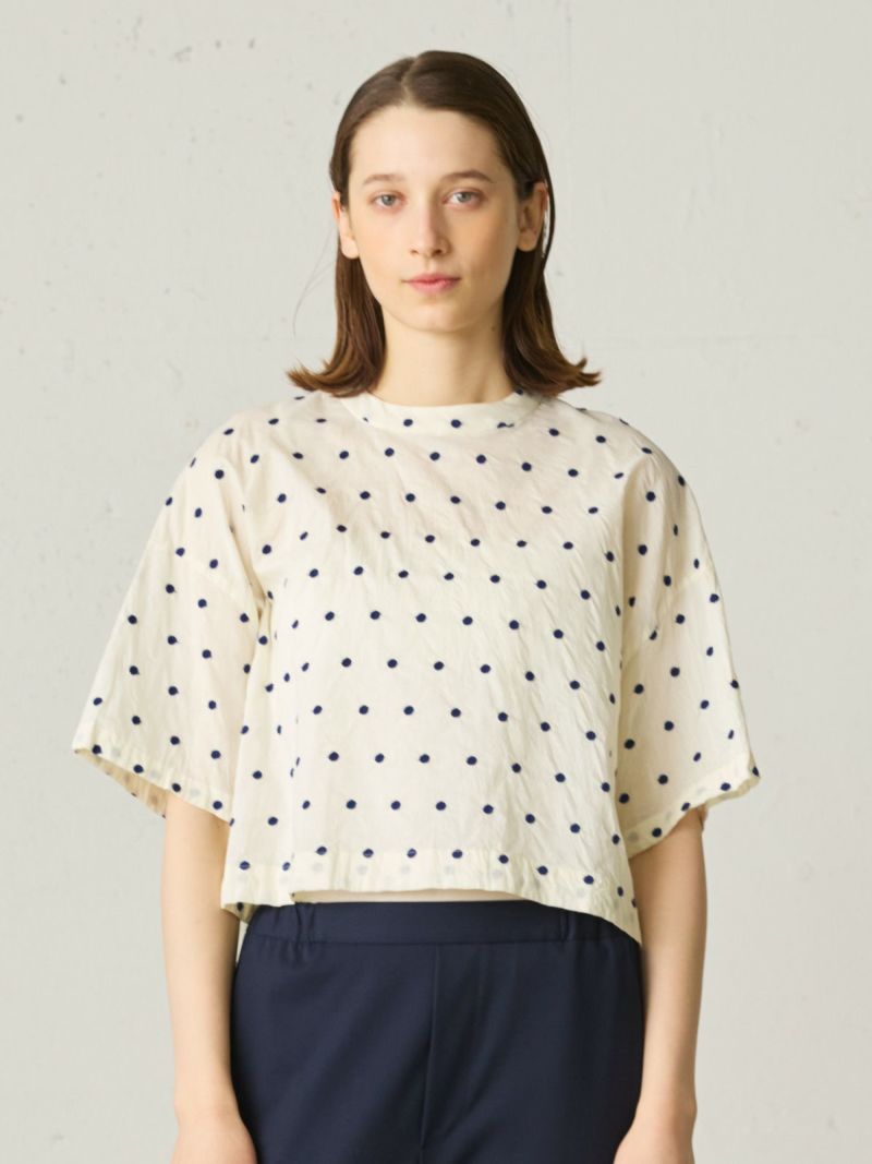 MidiUmi ドット刺繍ワイドプルオーバー｜ MARcourt ONLINE STORE