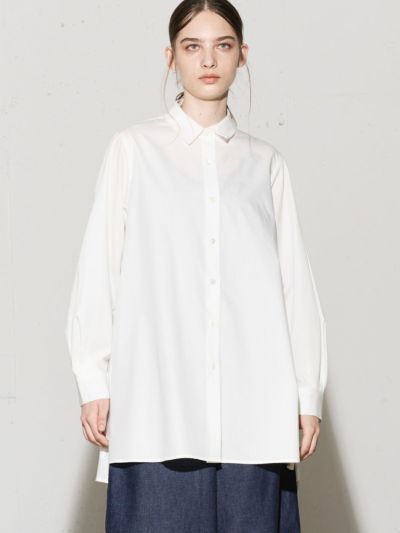 MIDIUMISOLID for Ladies スリットスリーブチュニックシャツ