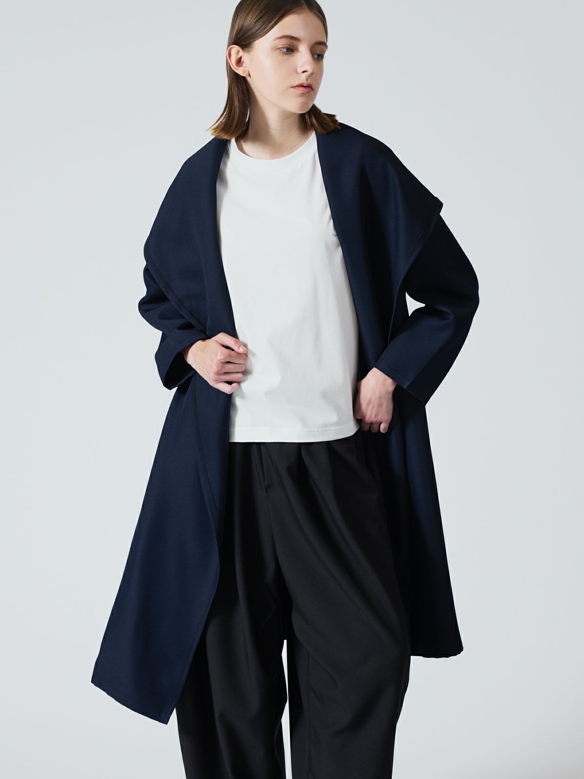 THINKFUR 今期新作 コート ブルーM のぞましい 