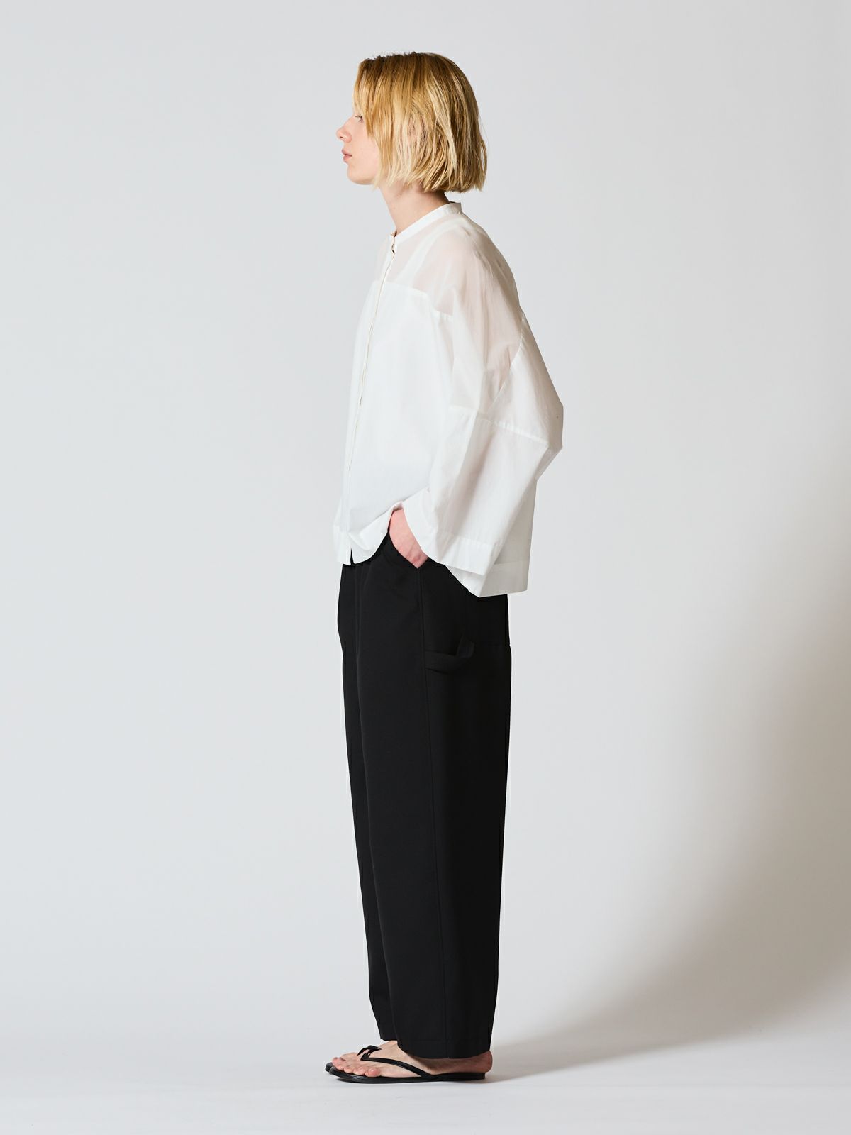 mizuiro ind スタンドカラーシアーシャツ｜ MARcourt ONLINE STORE 