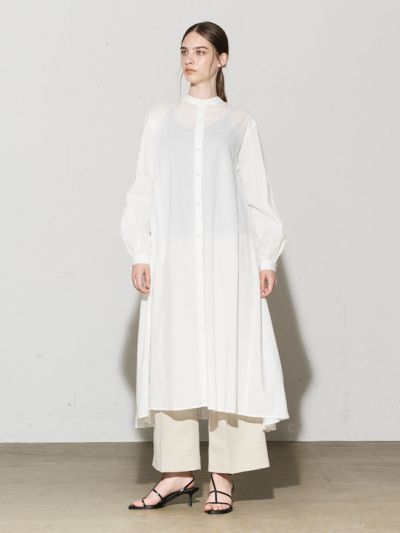 MIDIUMISOLID for Ladies バックボリュームシャツワンピース