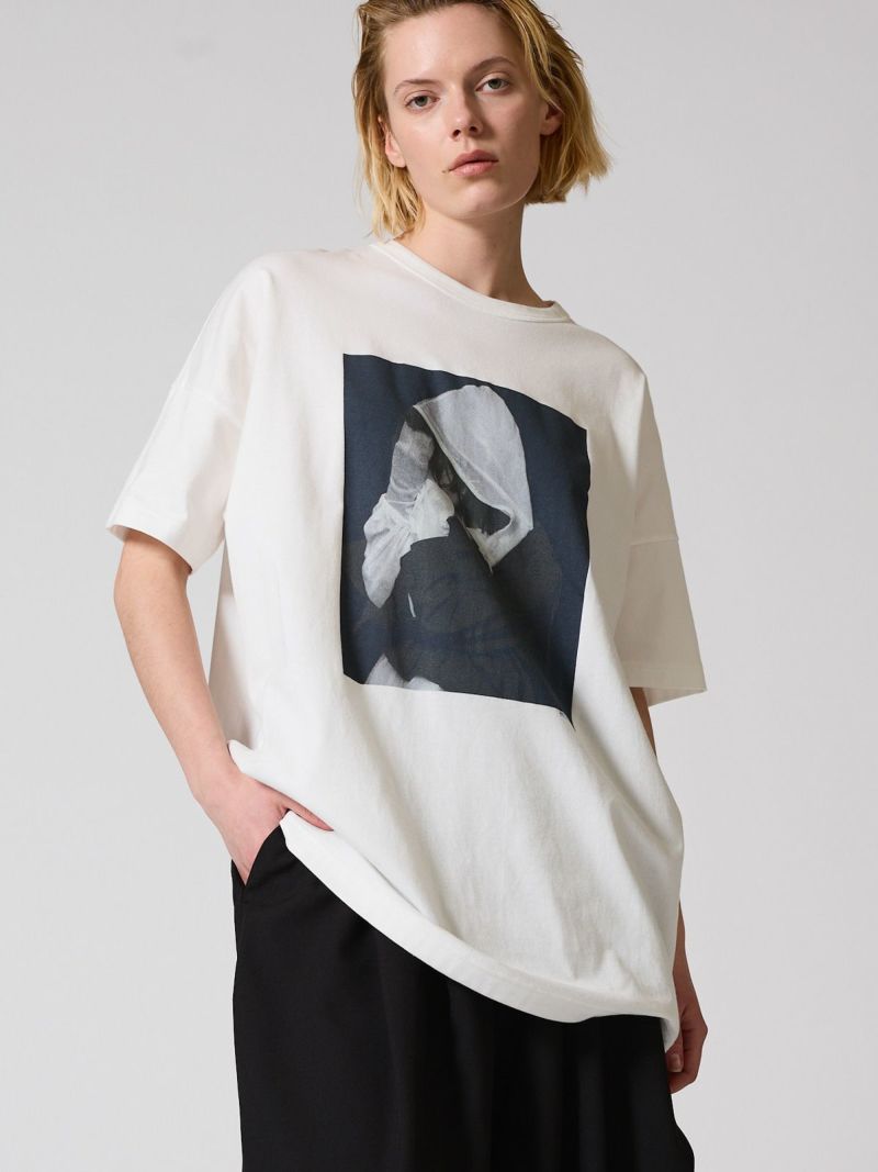 printed wide T-shirt