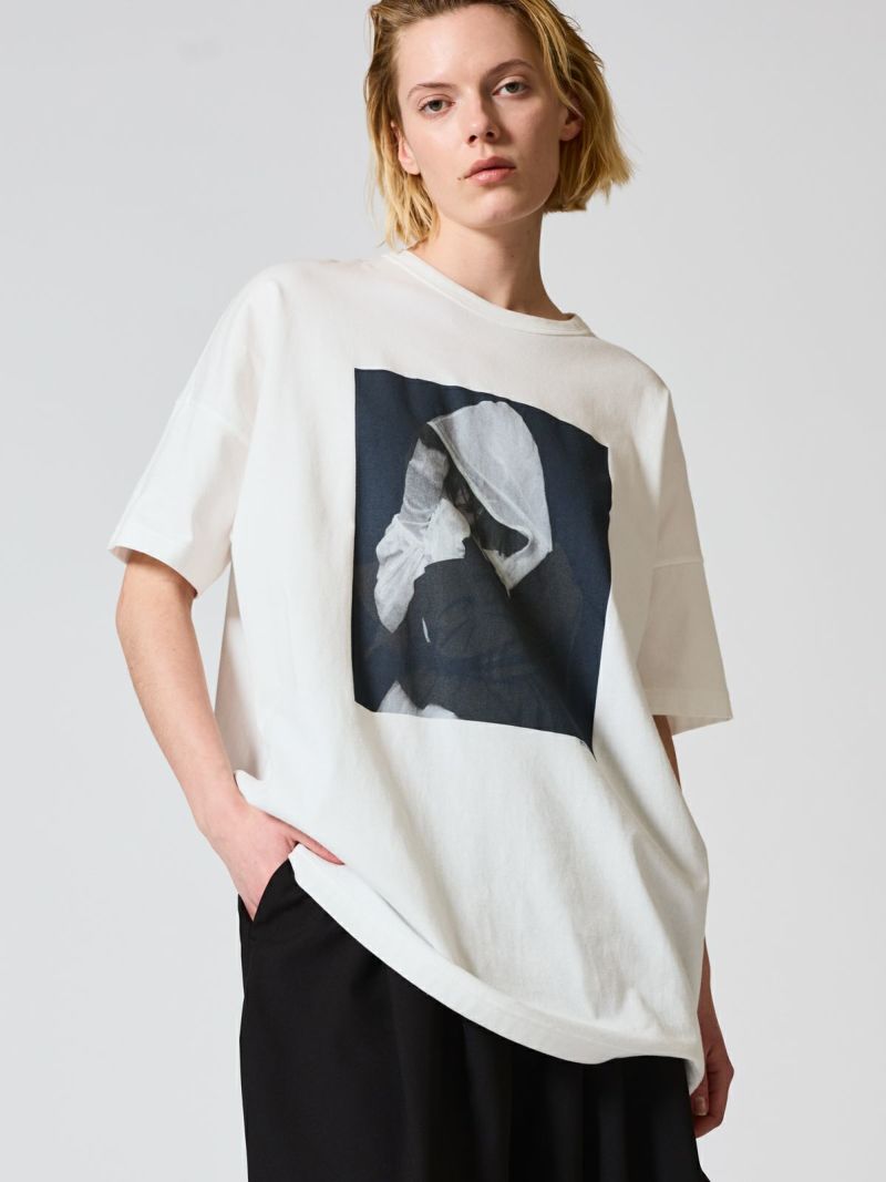 printed wide T-shirt