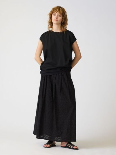 【9/16(火)12:00販売終了】mizuiro ind ジャガードタックロングスカート