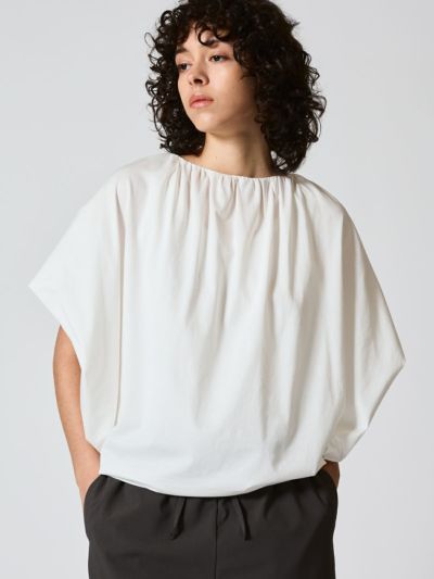 mizuiro ind ネックギャザープルオーバー