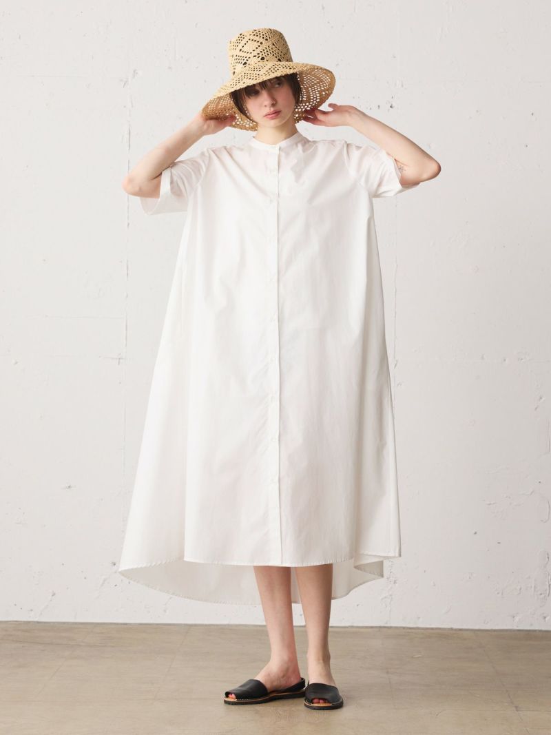 新品同様 MidiUmi シャツワンピース Aラインワンピース ミディウミ MidiUmi ハーフスリーブ Aラインシャツワンピース｜ MARcourt