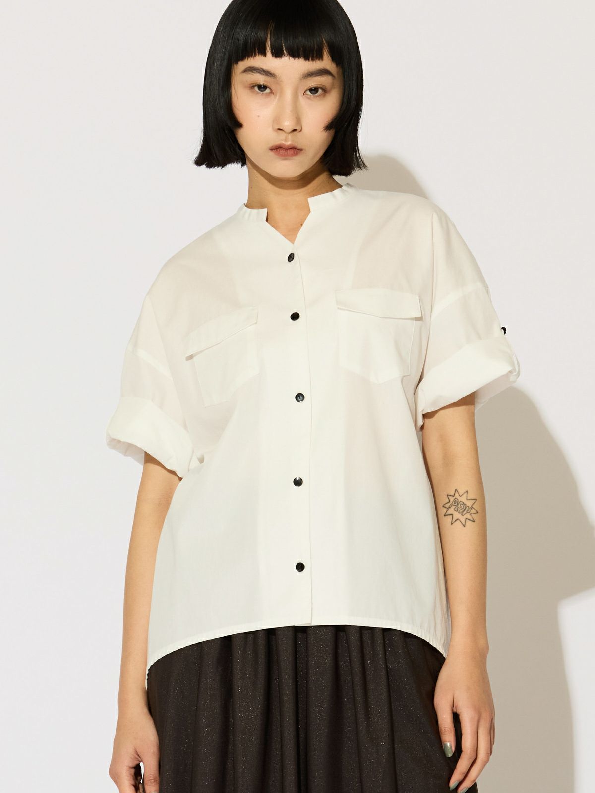 roll up cocoon shirt