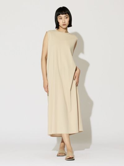 MIDIUMISOLID for Ladies バックタックワンピース