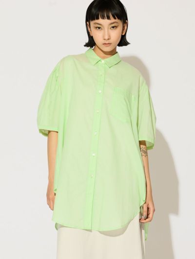MIDIUMISOLID for Ladies ハーフスリーブワイドシャツ