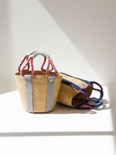 GUANABANA カゴバッグ　ショルダー　ブルー、グリーン　美品 GUANABANA カゴバッグ ショルダー ブルー、グリーン 美品 - メルカリ