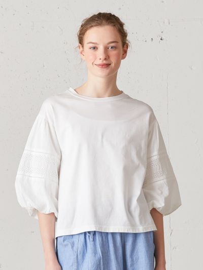 MidiUmi レースコンビTシャツ