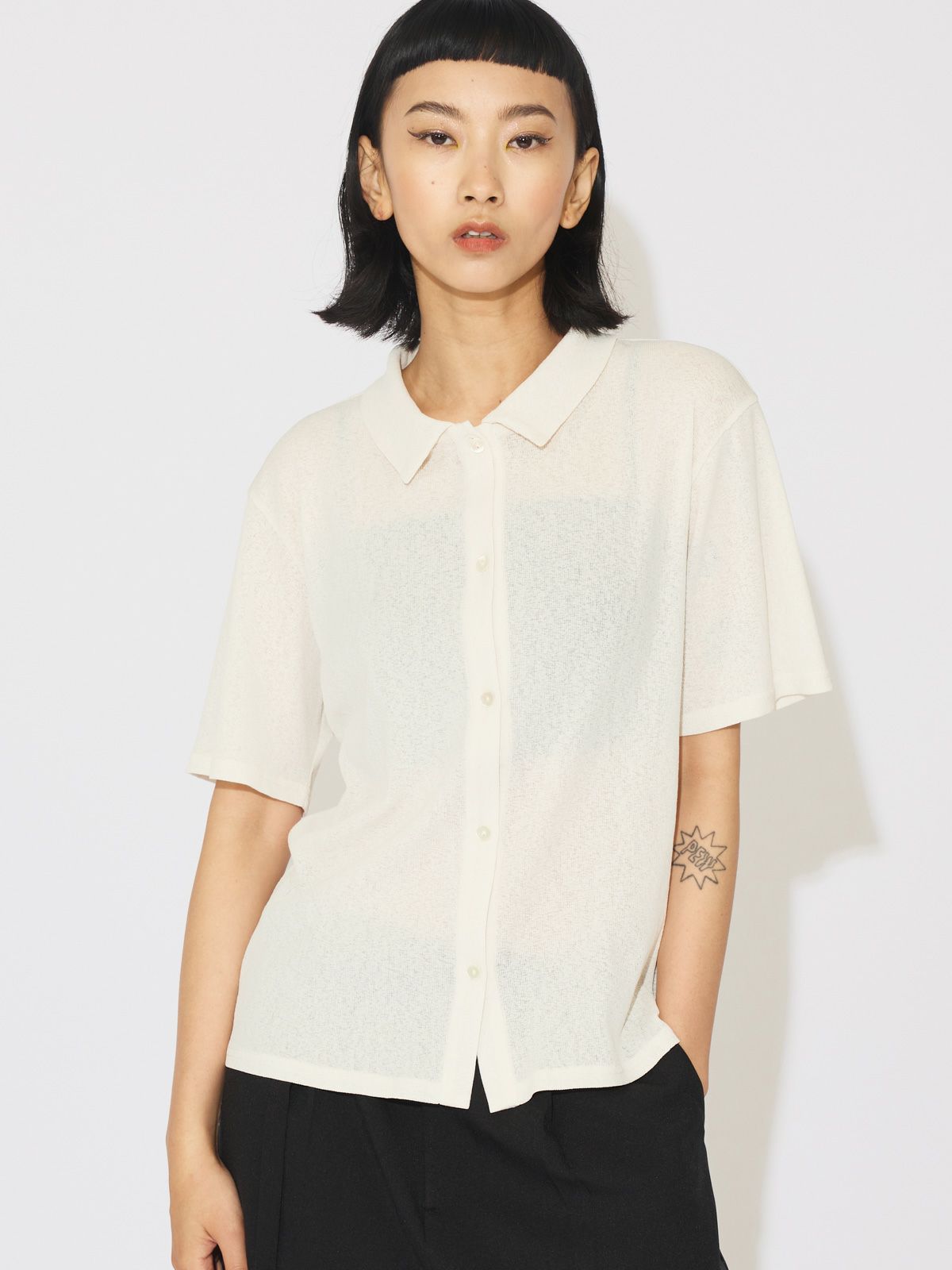 MIDIUMISOLID for Ladies シアーリブポロシャツ｜ MARcourt ONLINE 