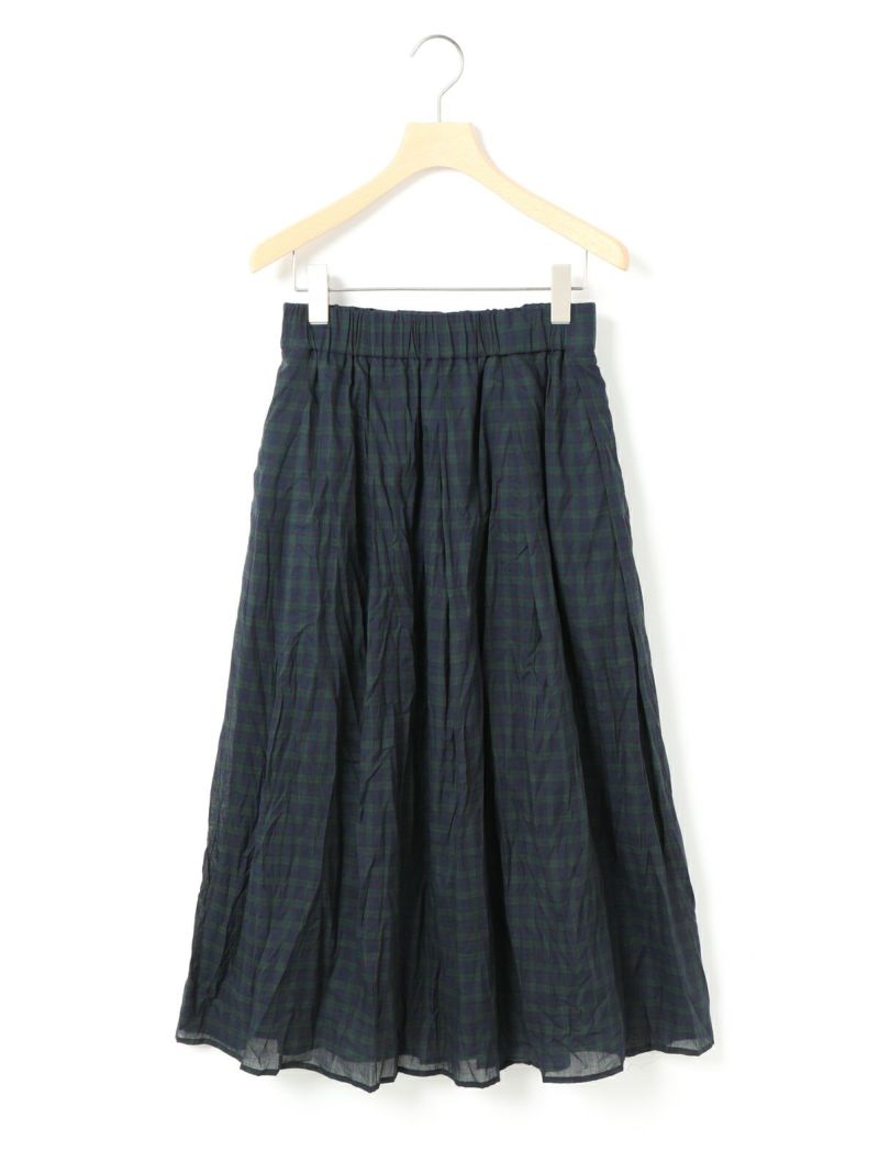 MidiUmi シアーチェックギャザースカート｜ MARcourt ONLINE
