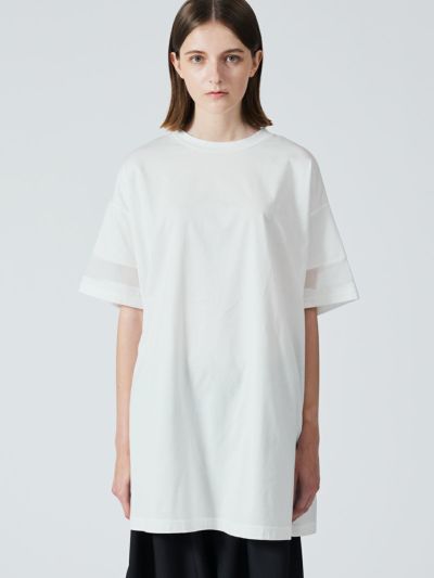 【9/9(月)12:00販売終了】mizuiro ind メッシュスリーブチュニックワンピース