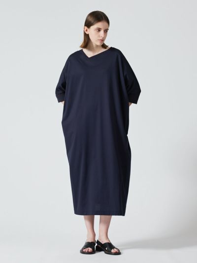 mizuiro ind アシンメトリーネックワイドワンピース