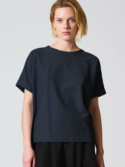 mizuiro ind ドルマンロールアップTシャツ
