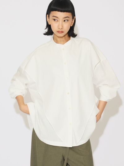 MIDIUMISOLID for Ladies ビッグヨークワイドシャツ