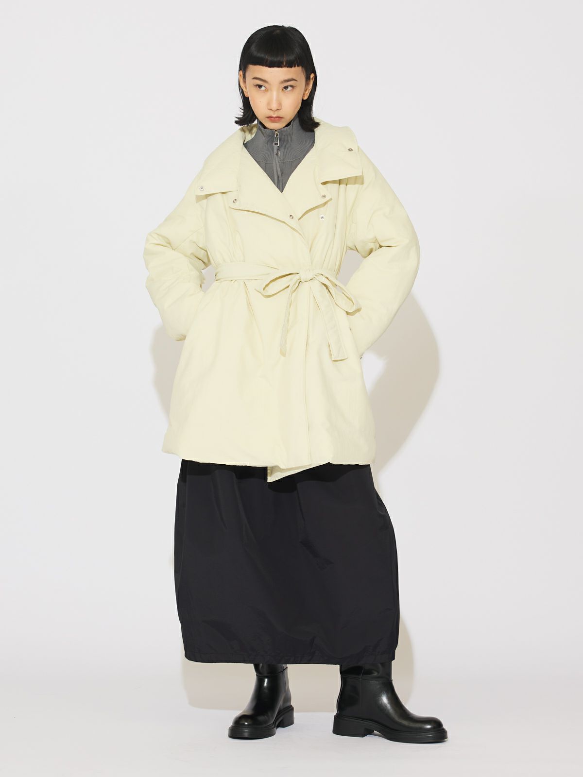 MIDIUMISOLID for Ladies スタンドカラーダウンコート｜ MARcourt  