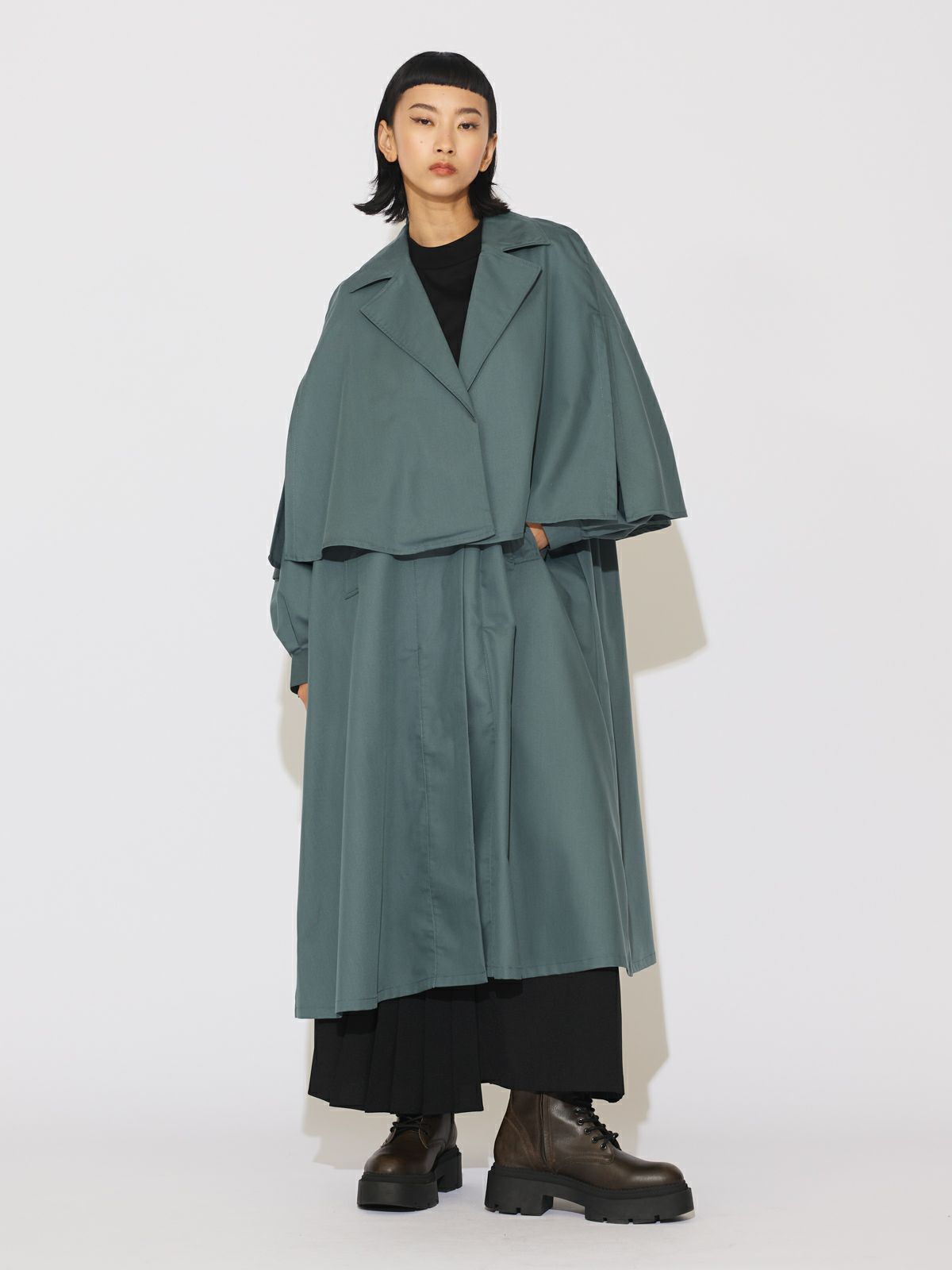 美品◎willfully 危ぶん テントトグルミディコート mingle