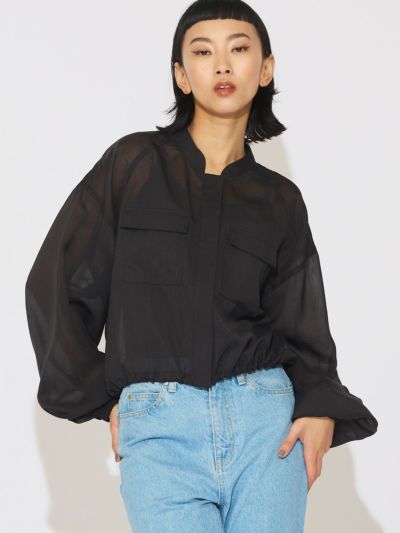 MIDIUMISOLID for Ladies シアーブルゾン