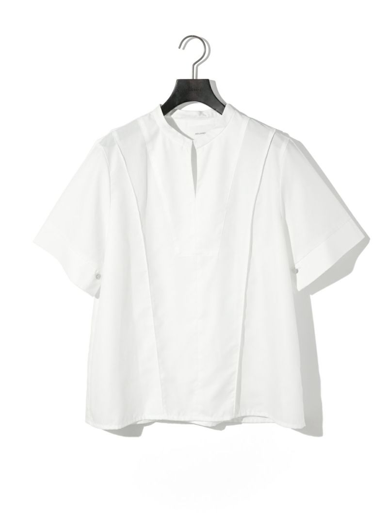 未使用MIDIUMISOLID ミディウミソリッド♡ギャザースリーブブラウス 9/16(火)12:00販売終了】MIDIUMISOLID for Ladies 2WAYネック