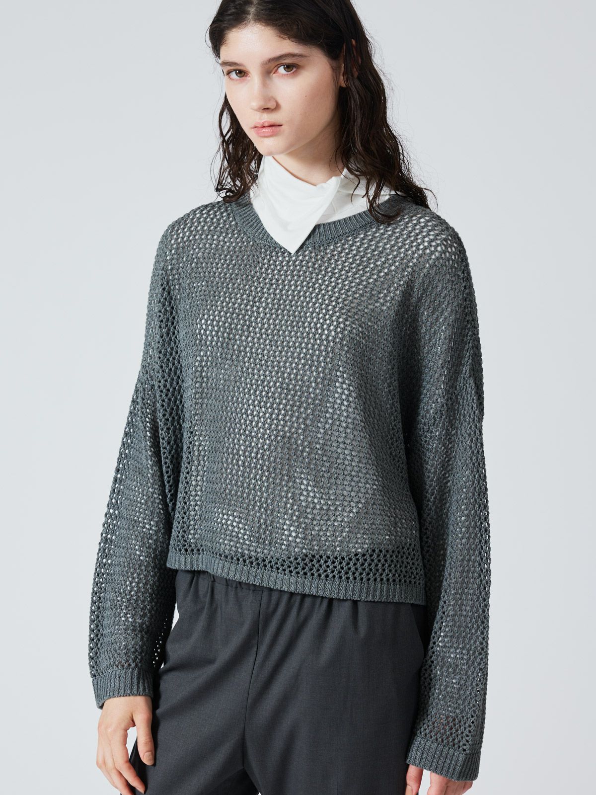 mesh crew neck P/O