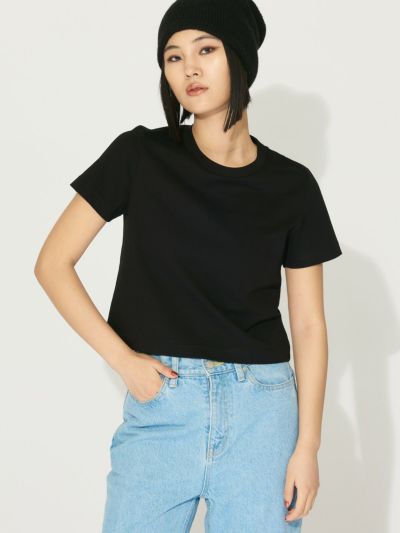 MIDIUMISOLID for Ladies クロップドTシャツ