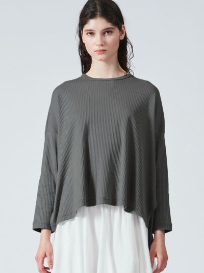mizuiro ind クルーネックワイドT