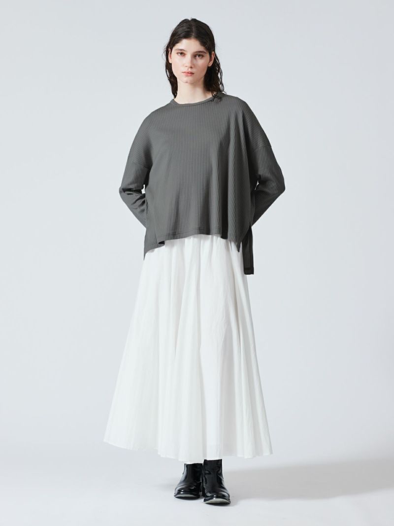 mizuiroind　クルーネック ワイド Tシャツ 長袖　グレー(美品) mizuiro ind クルーネックワイドT｜ MARcourt ONLINE STORE
