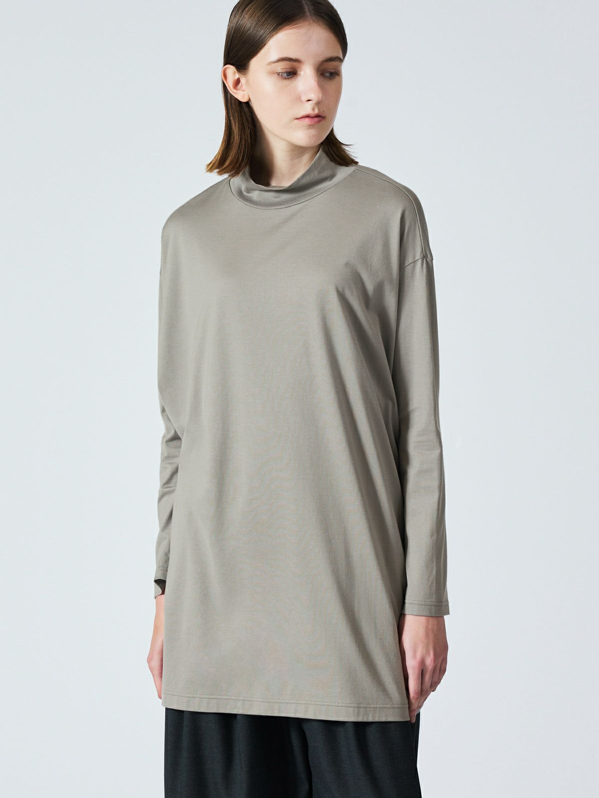 high neck wide tunic